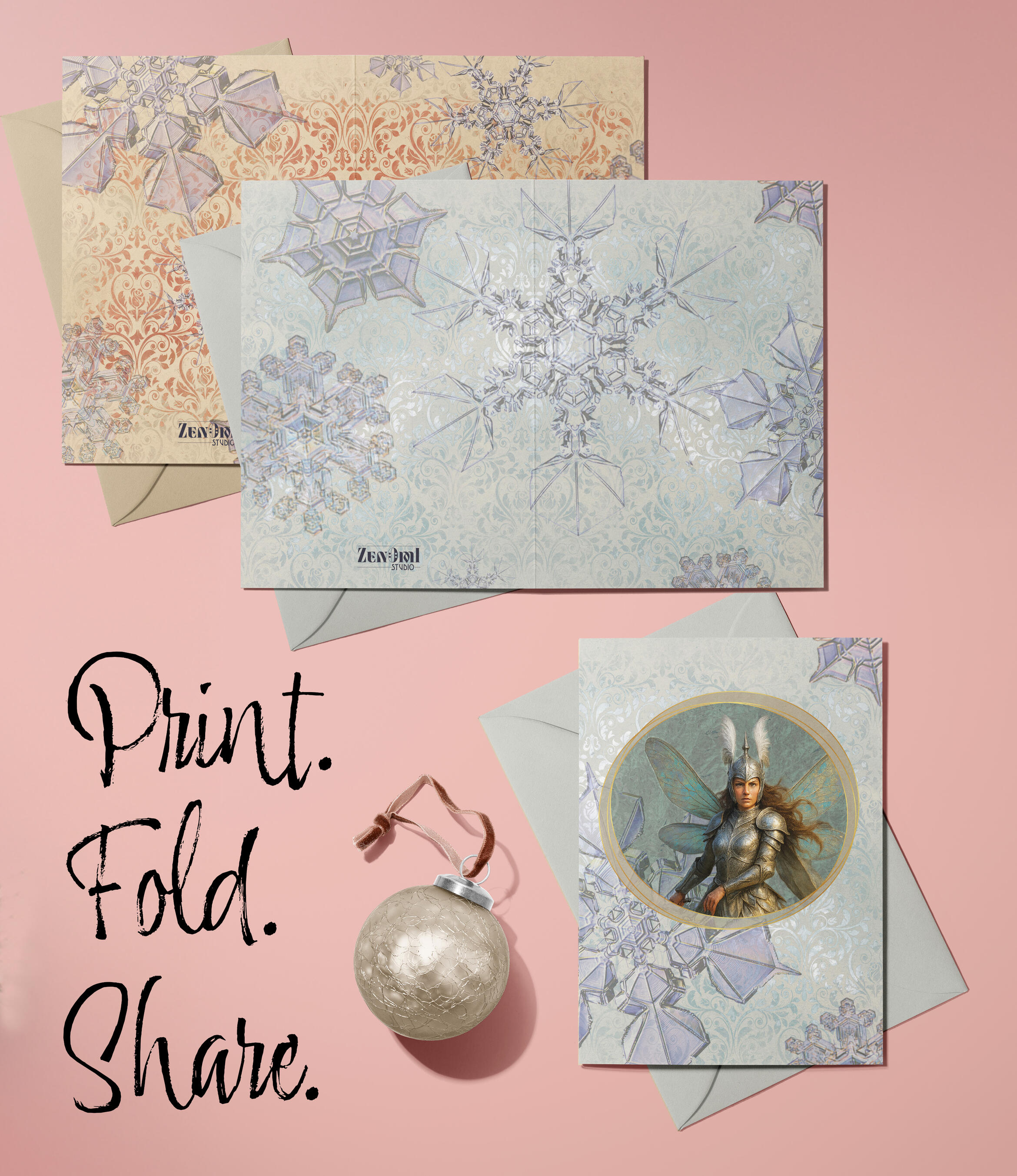 Holiday Cards with Fairies
